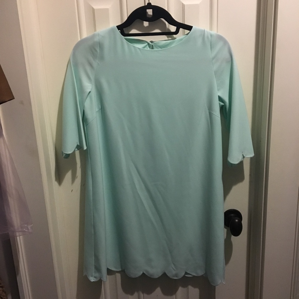 Tobi scallop shift dress